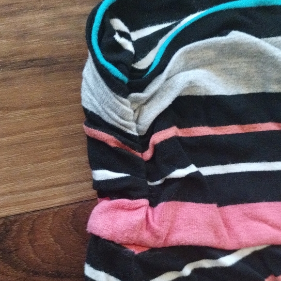 Merona Women XS A Line Maxi Stretch StripePull On Roll sides Colorful boho skirt - Picture 5 of 10